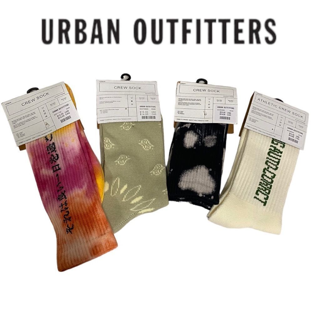 UO Urban Outfitters New with Tags Set of 4 Pairs of Fun Socks